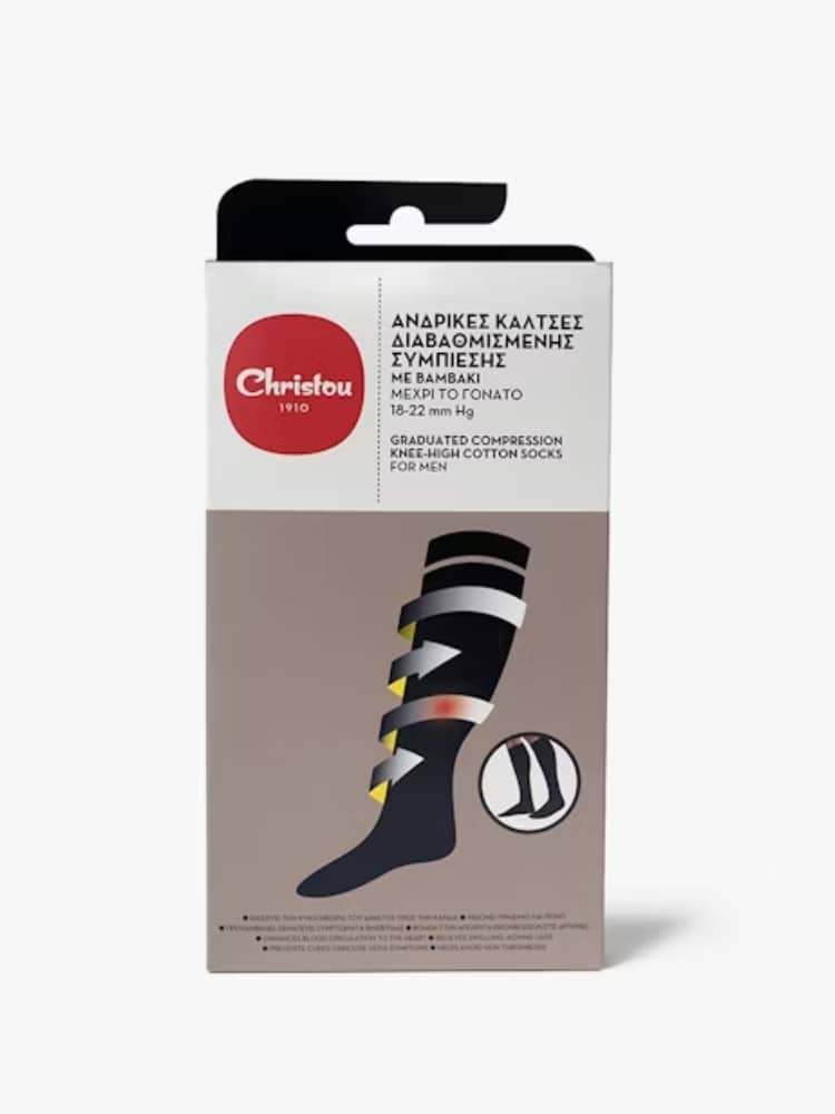 Αντρικές Κάλτσες Τεχνολογίας Συμπίεσης με Βαμβάκι