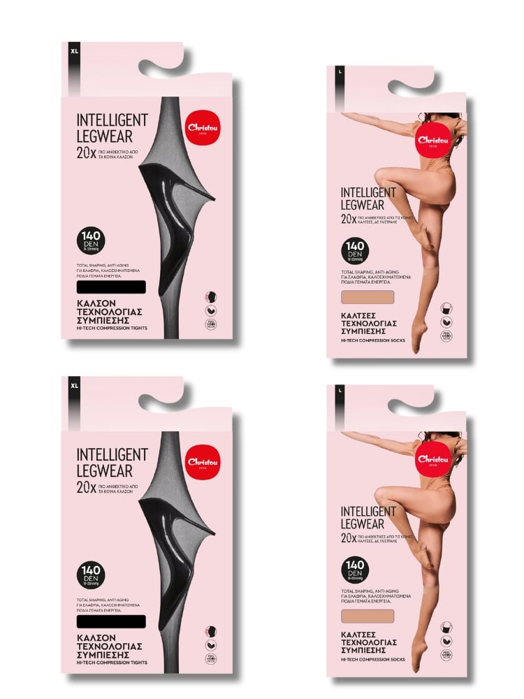 Πακέτο 2 Καλσόν + 2 Κάλτσες Τεχνολογίας Συμπίεσης 140 DEN