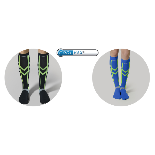 Πακέτο 2 αθλητικές κάλτσες συμπίεσης Coolmax