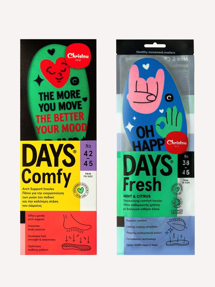 Πακέτο Γνωριμίας 2τμχ: Πάτοι Days: 1 Ανατομικός + 1 Αρωματικός