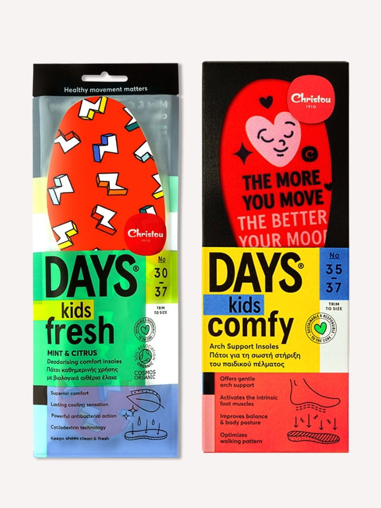 Family Pack : 2 Ανατομικοί + 2 Αρωματικοί Πάτοι Days