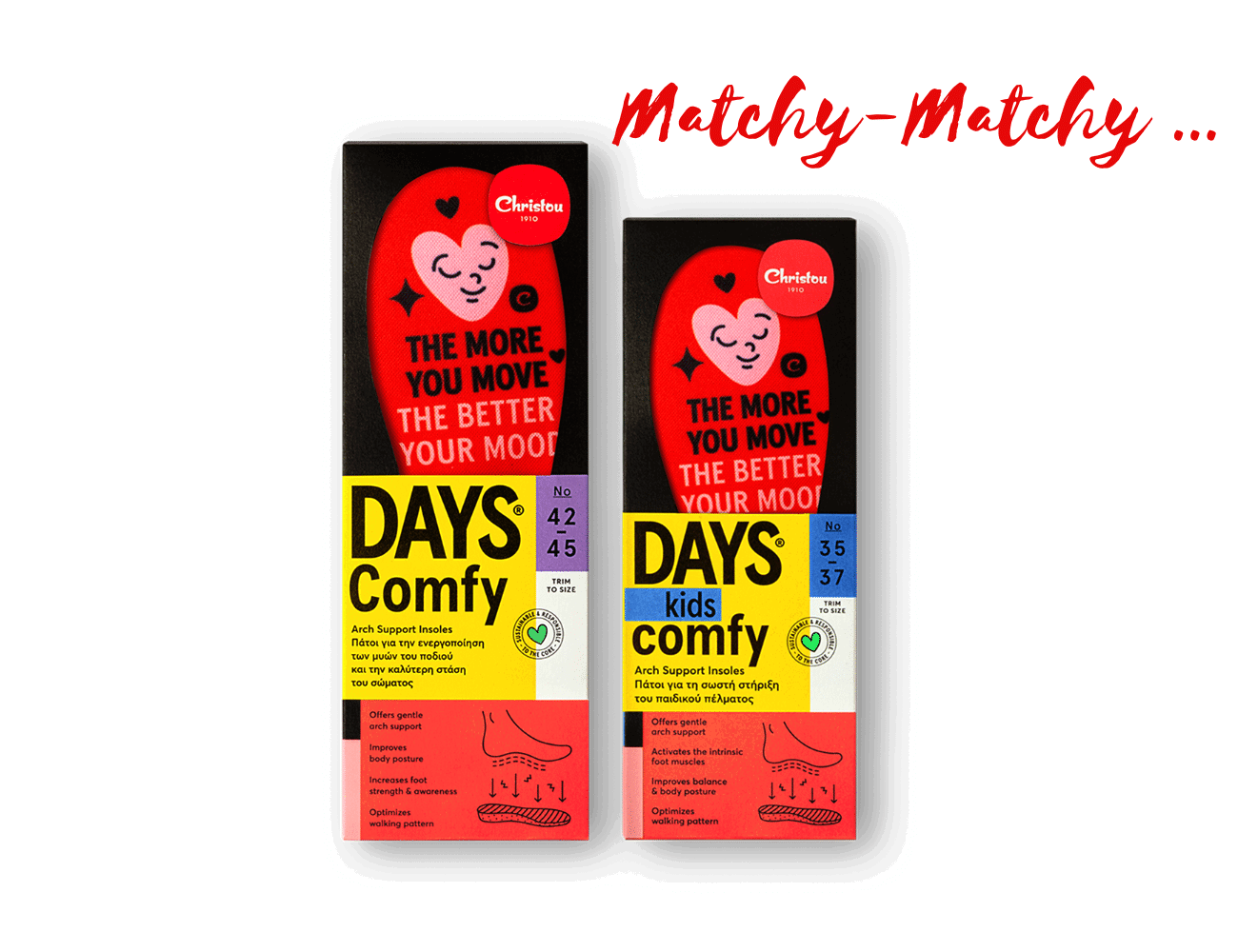 Πακέτο 2 Ανατομικοί Πάτοι Days Comfy