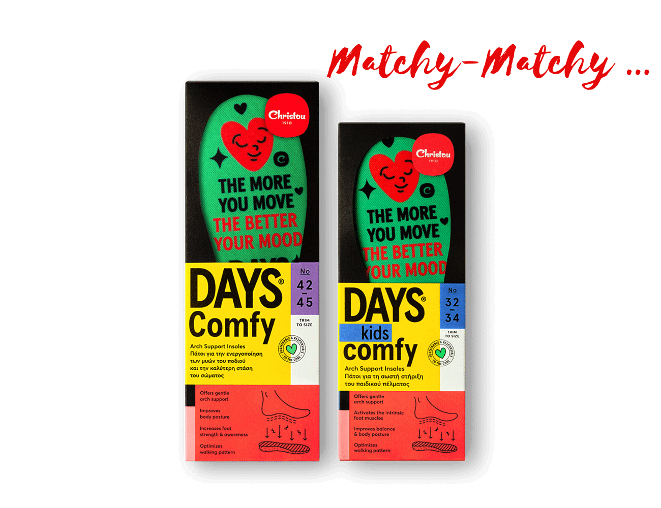 Πακέτο 2 Ανατομικοί Πάτοι Days Comfy
