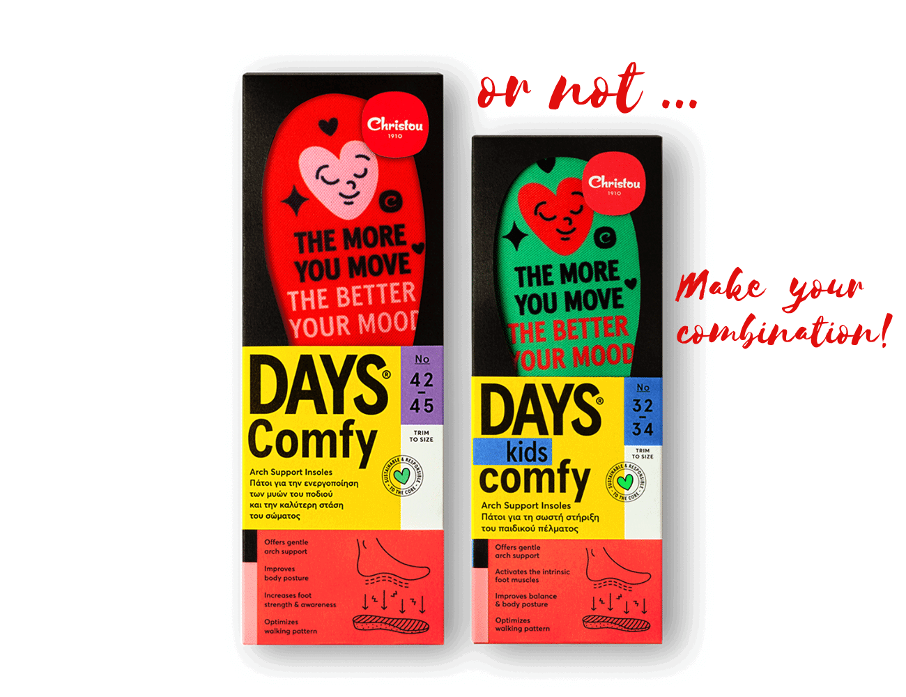 Πακέτο 2 Ανατομικοί Πάτοι Days Comfy