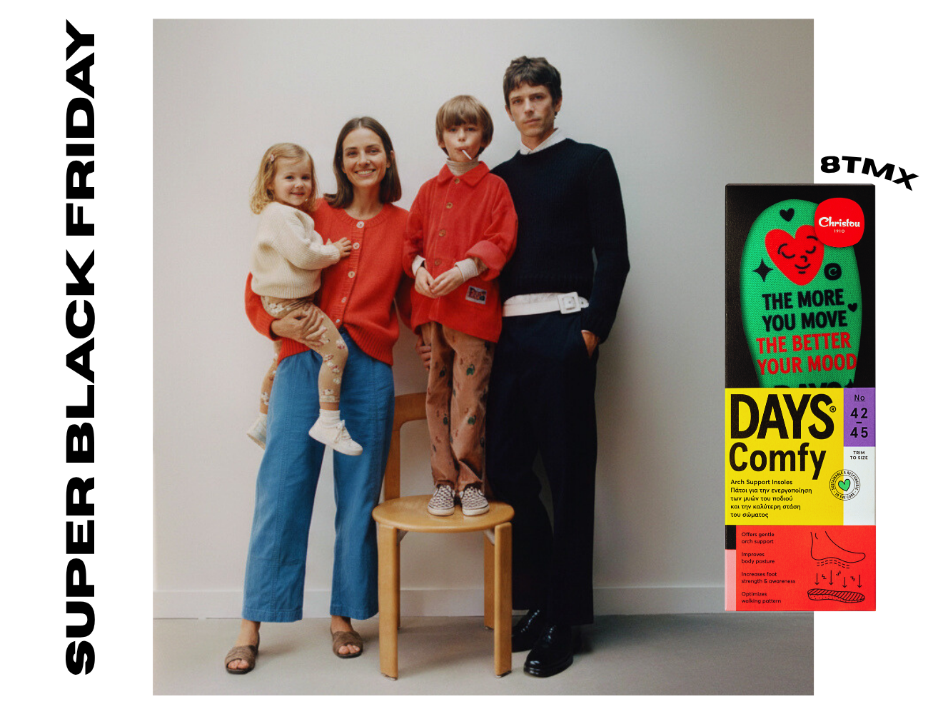 Super Black Friday Πακέτο 4+4 Ανατομικοί Πάτοι Days Comfy
