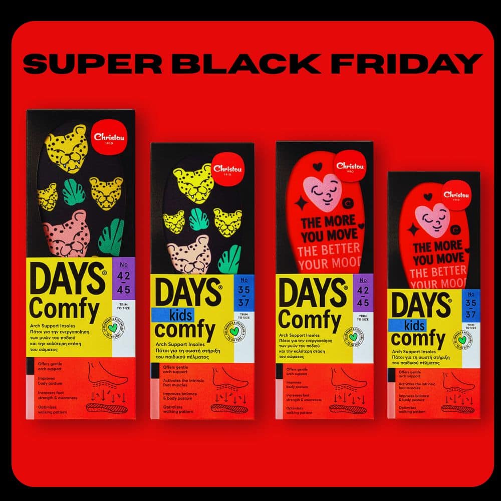 Super Black Friday Πακέτο 4+4 Ανατομικοί Πάτοι Days Comfy
