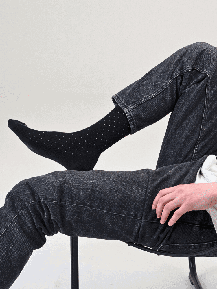 Αντρικές Κάλτσες Τεχνολογίας Συμπίεσης Swiss Dots με Βαμβάκι 15-20 mmHg