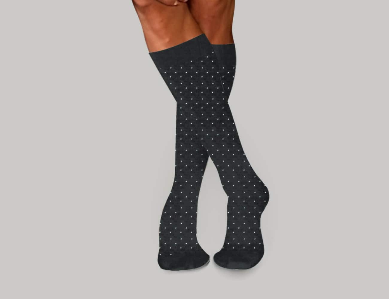 3 Αντρικές Κάλτσες Τεχνολογίας Συμπίεσης Swiss Dots με Βαμβάκι