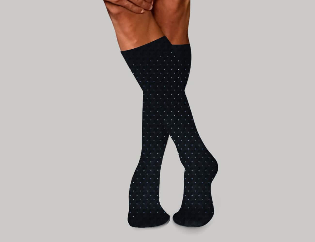 3 Αντρικές Κάλτσες Τεχνολογίας Συμπίεσης Swiss Dots με Βαμβάκι