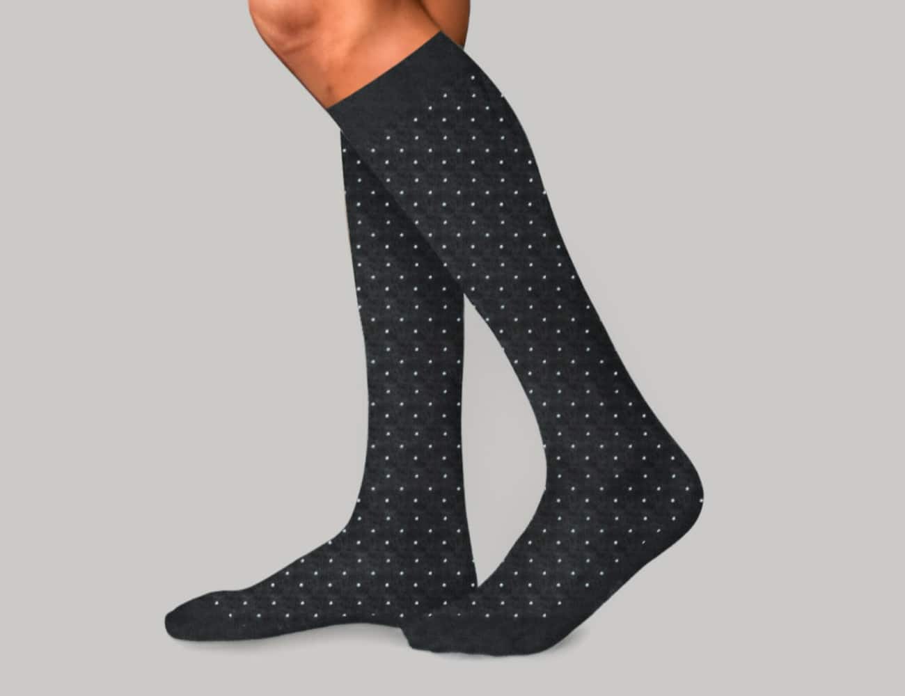 3 Αντρικές Κάλτσες Τεχνολογίας Συμπίεσης Swiss Dots με Βαμβάκι