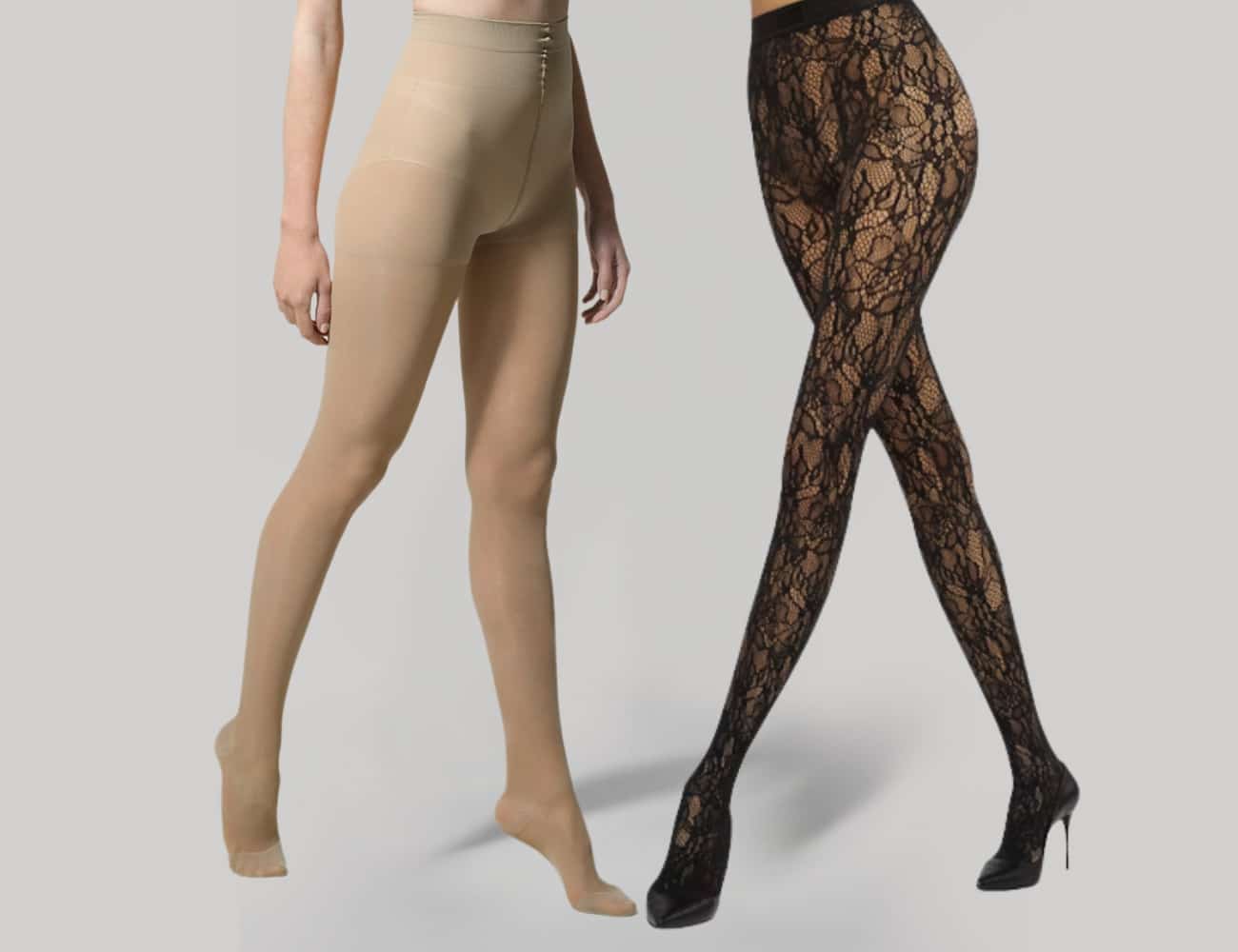 Πακέτο: 1 Καλσόν florence floral lace cut out + 1 Καλσόν Τεχνολογίας Συμπίεσης 140 DEN -χρώματος της επιλογής σας