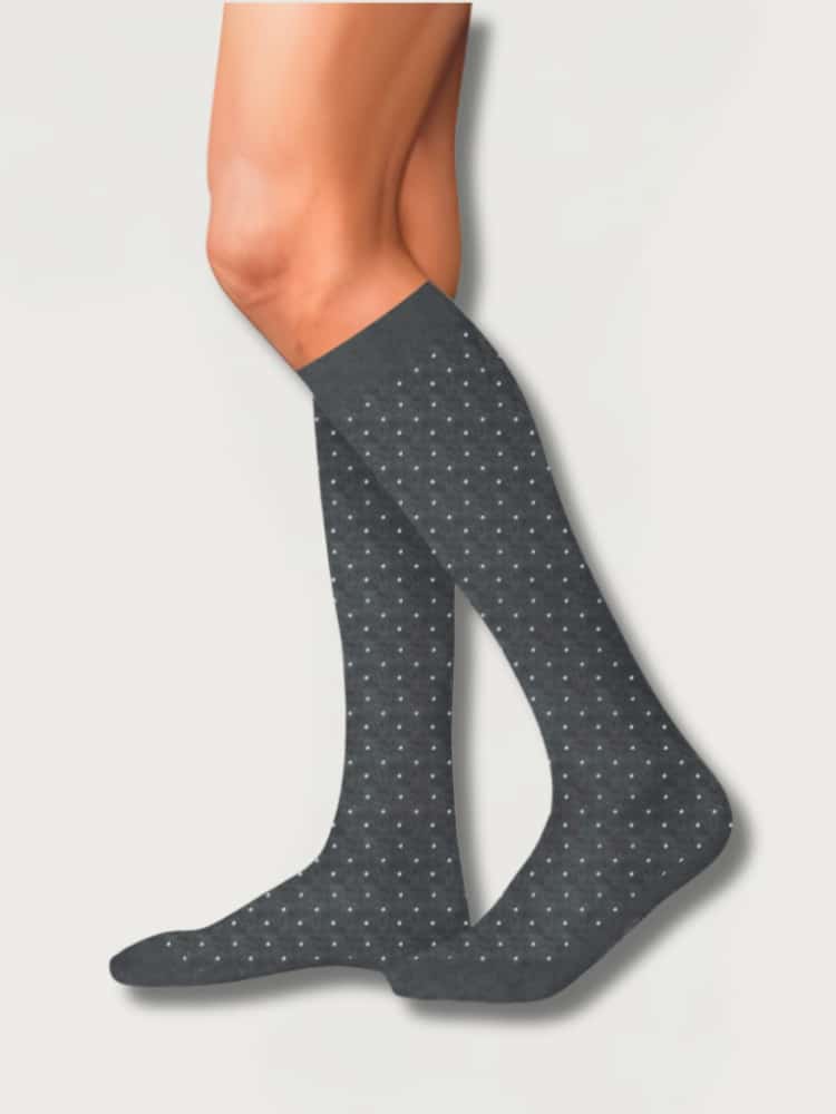 Αντρικές Κάλτσες Τεχνολογίας Συμπίεσης Swiss Dots με Βαμβάκι 15-20 mmHg
