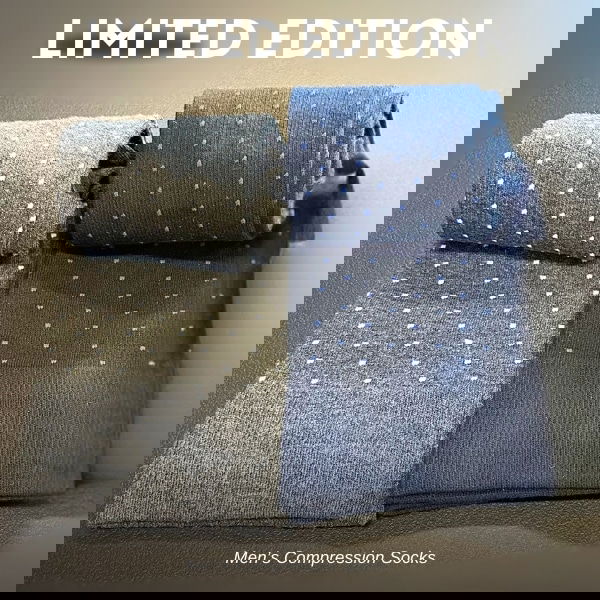 Πακέτο 2 Αντρικές Κάλτσες Τεχνολογίας Συμπίεσης Swiss Dots με Βαμβάκι 15-20 mmHg