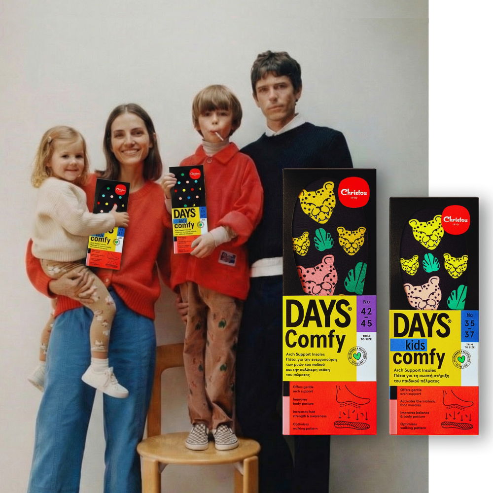 Family Pack : Πακέτο 4 Ανατομικοί Πάτοι Days Comfy για όλη την οικογένεια