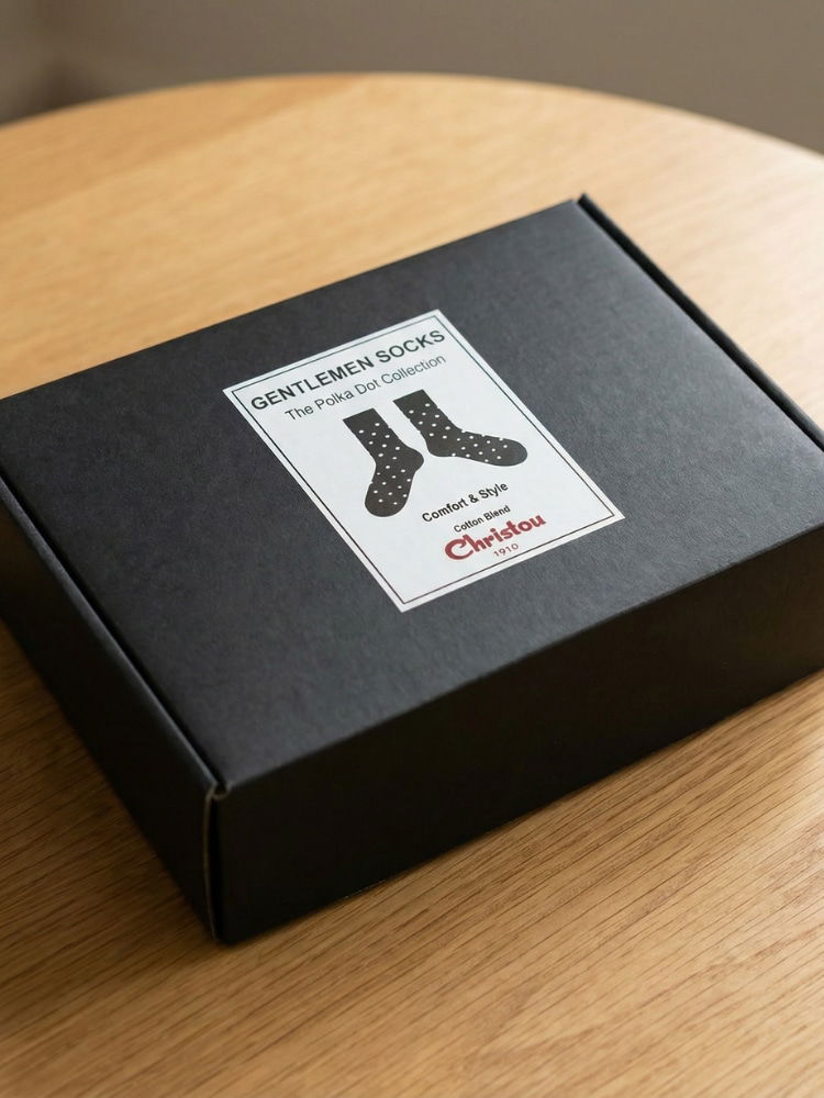 Πακέτο 3 Gentlemen Compression Dot Socks – 1 μαύρη, 1 γκρι & 1 navy blue