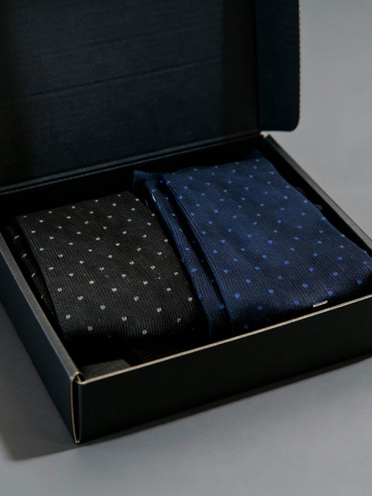 Πακέτο 2 Gentlemen Compression Dot Socks – 1 μαύρη & 1 navy blue