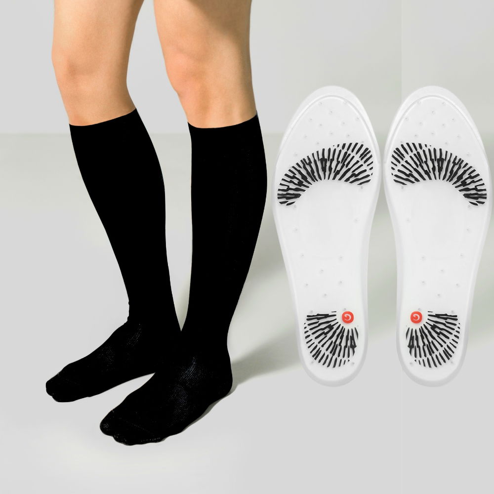 Η λύση στην ορθοστασία : Κάλτσες Τεχνολογίας Συμπίεσης με Βαμβάκι + Ανατομικοί Πάτοι Σιλικόνης