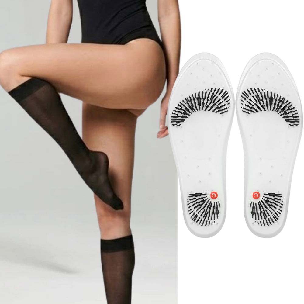 Η λύση στην ορθοστασία : Γυναικείες Κάλτσες Τεχνολογίας Συμπίεσης + Ανατομικοί Πάτοι Σιλικόνης