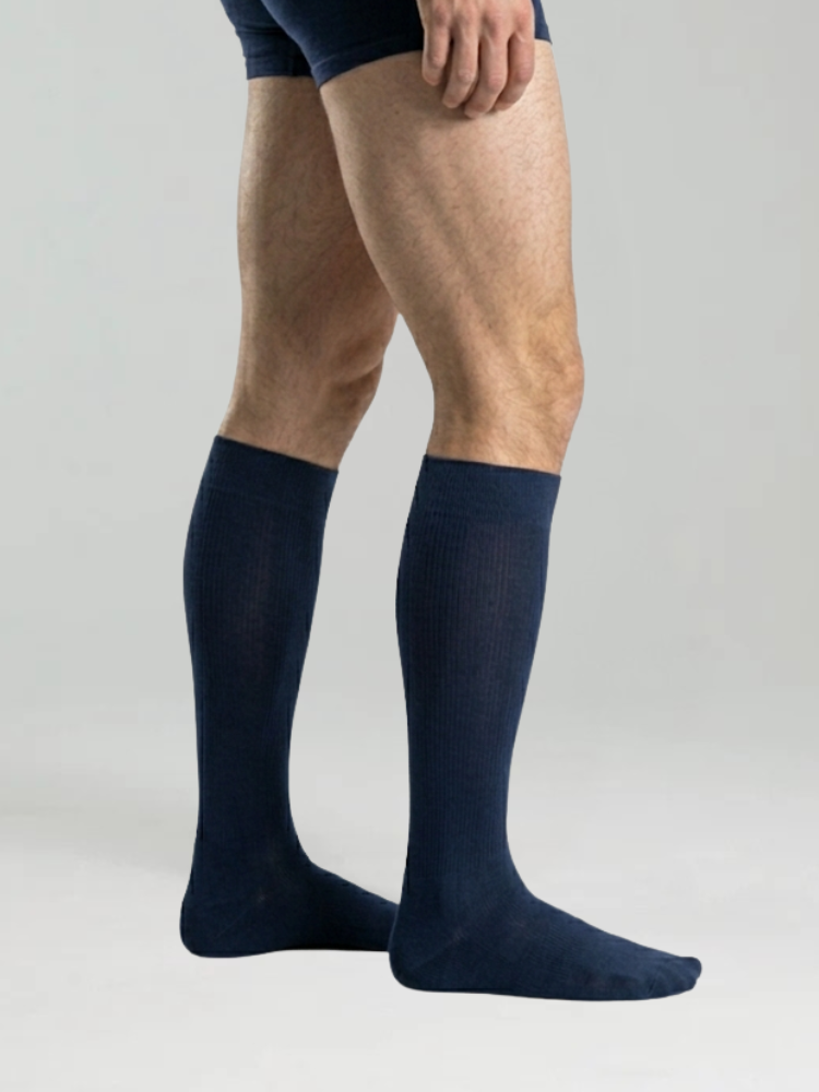 Scudotex Μπλε Ανδρικές Κάλτσες Τεχνολογίας Συμπίεσης 18-21 mmHg με ίνες ασημιού