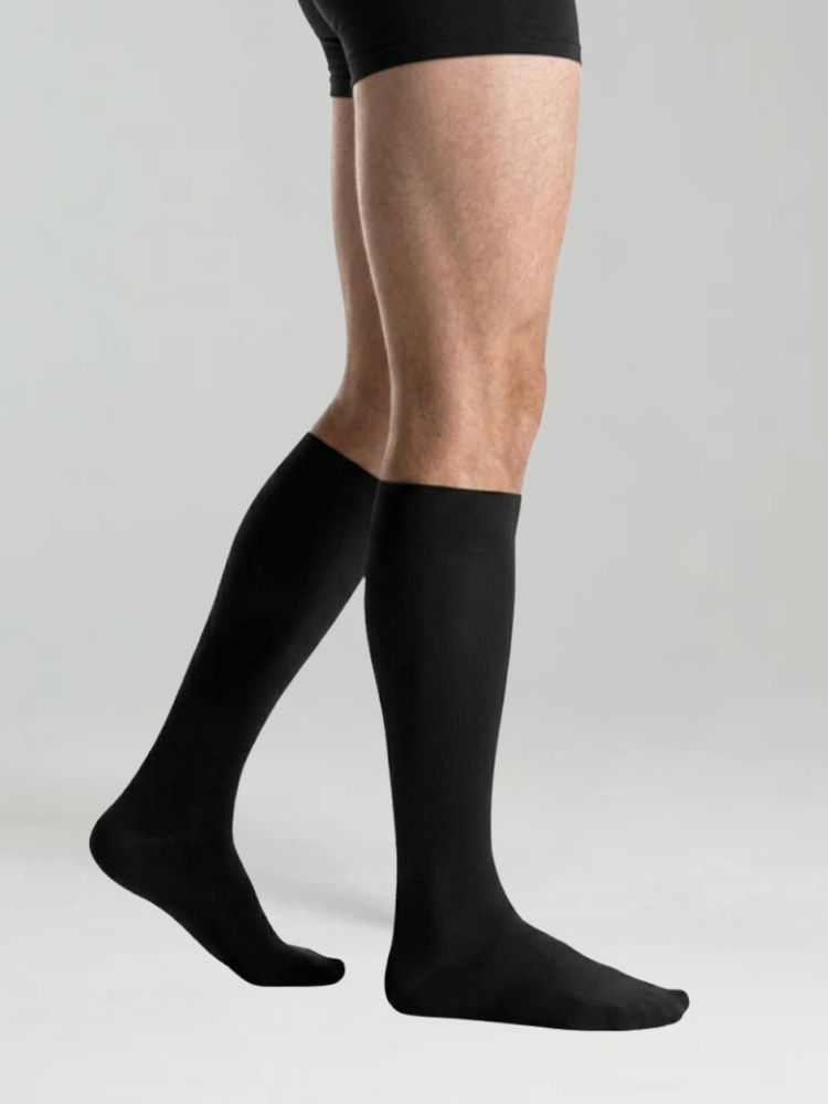 Scudotex Μαύρες Ανδρικές Κάλτσες Τεχνολογίας Συμπίεσης με ίνες Ασημιού 17-20mmHg