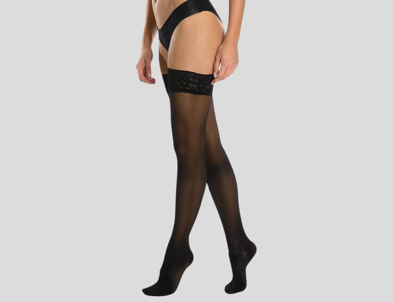 Lace Duo : 1 Καλσόν floral lace + Κάλτσες Ριζομηρίου με Τεχνολογίας Συμπίεσης 70 DEN