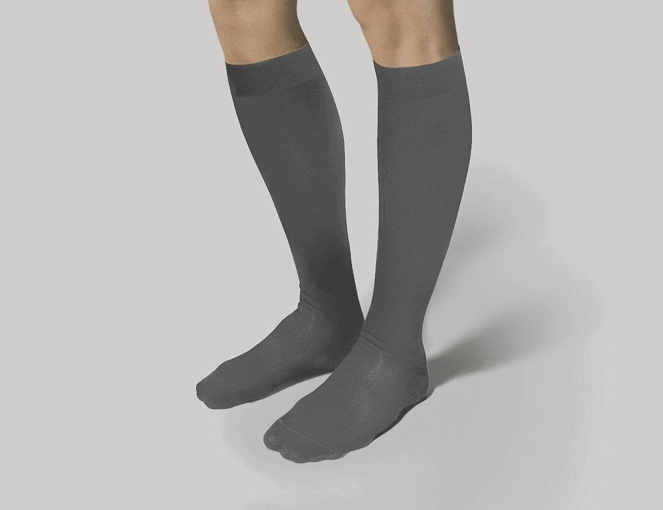 Graduated Compression Knee-High Cotton Socks for Men