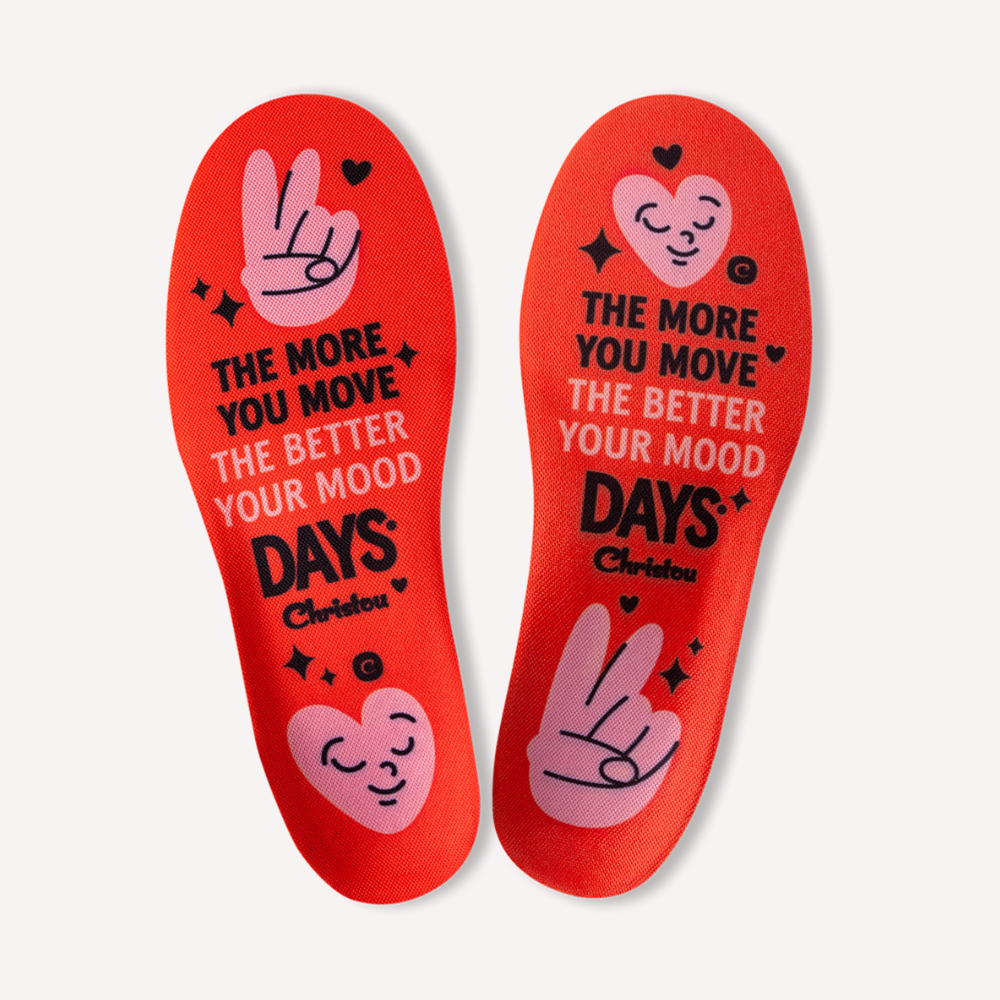 Anatomical Adult Insoles Move your Mood Comfy Red