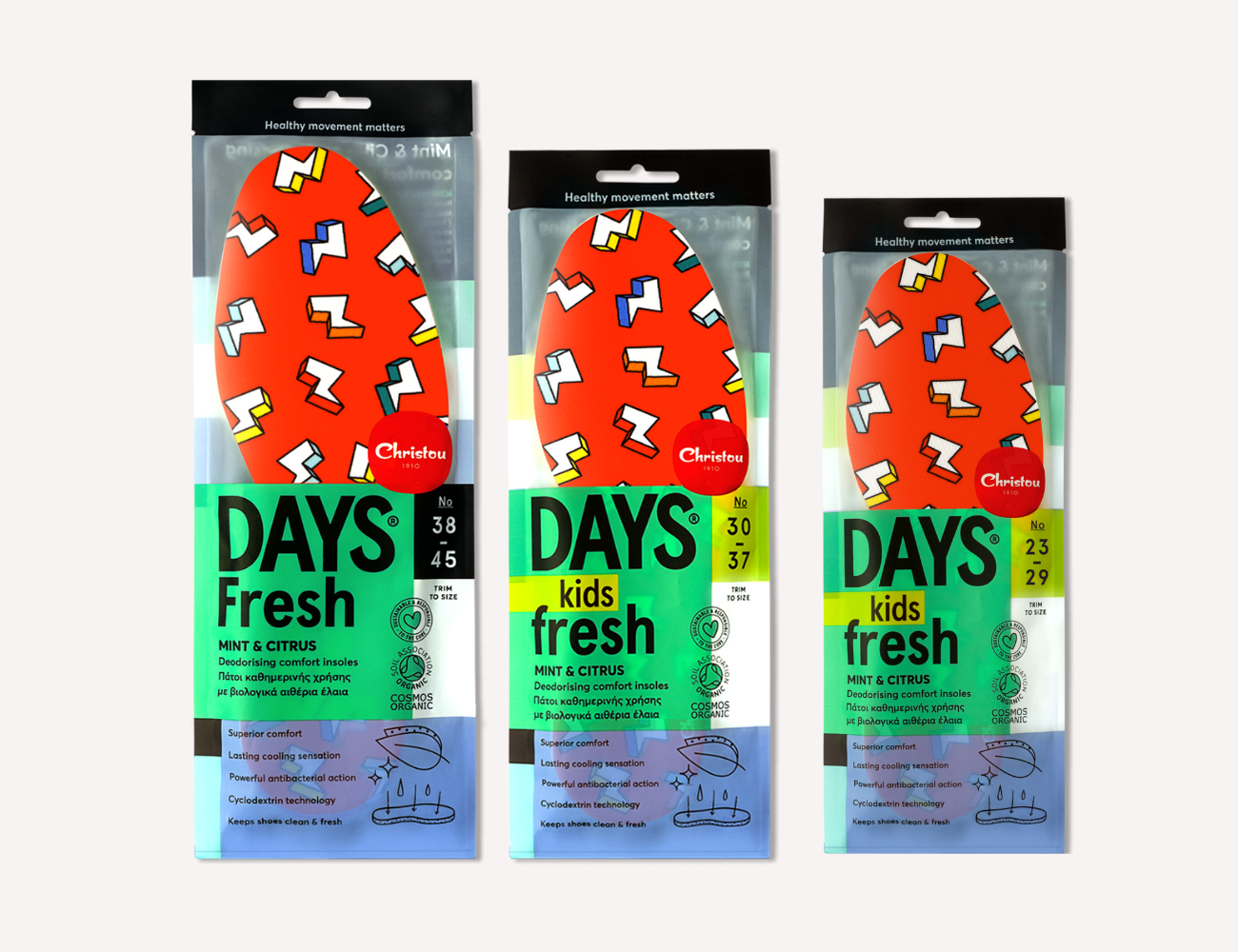 Aromatical Insoles Fresh Thunderbolts Red