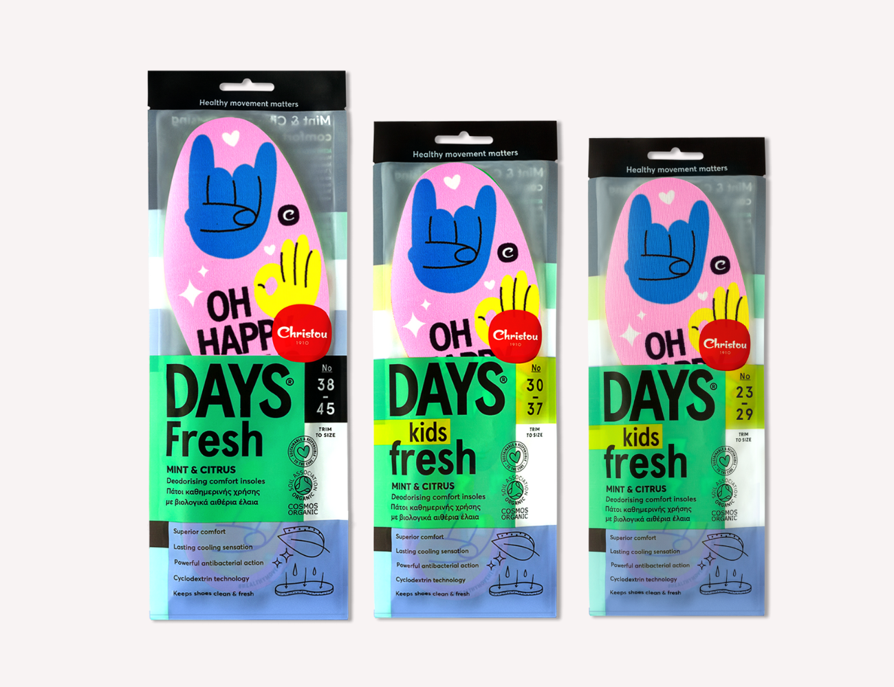 Aromatic Insoles Fresh Oh Happy Days Pink