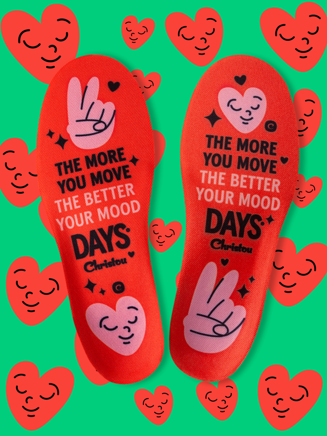 Anatomical Kids Insoles Move your Mood Comfy Red