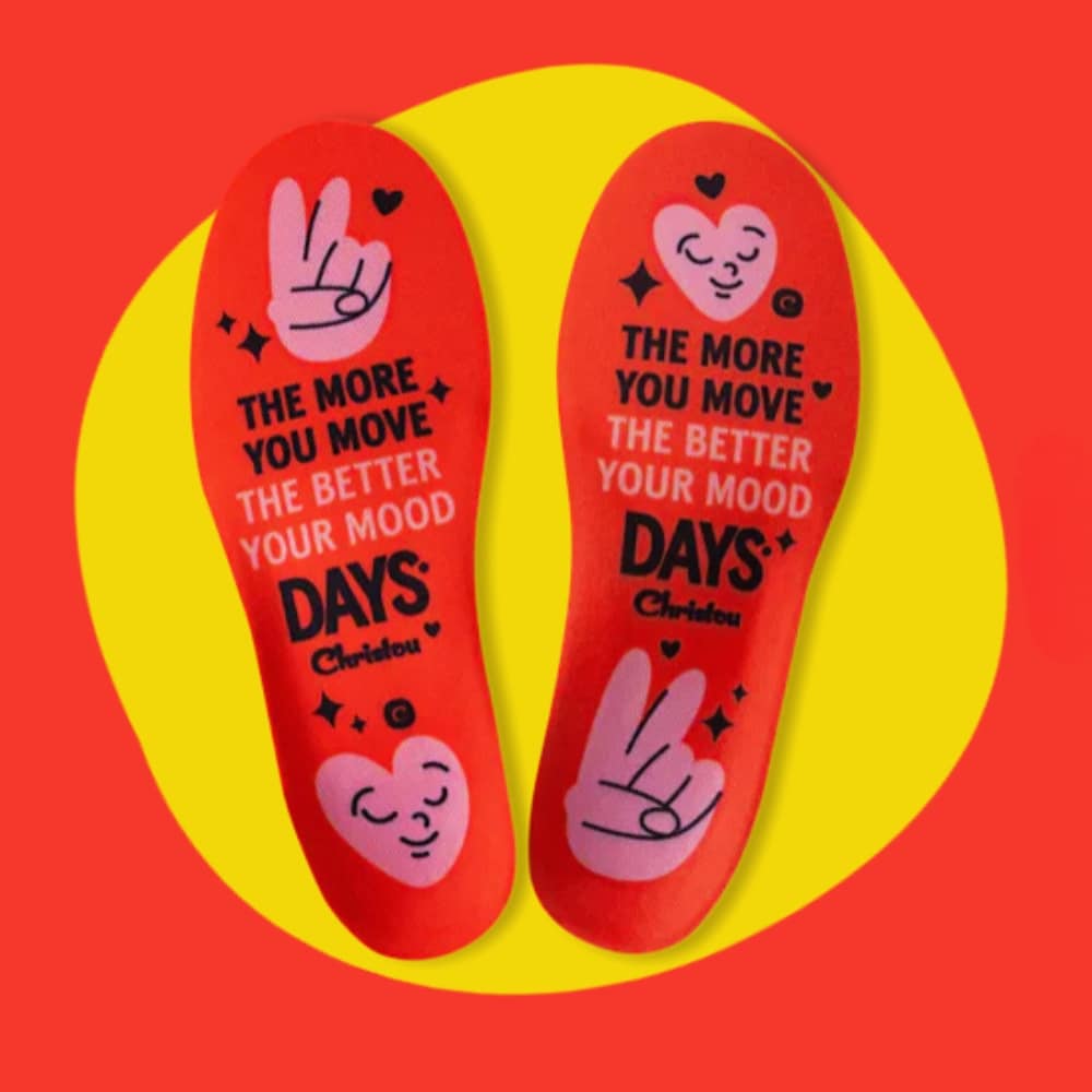 Anatomical Adult Insoles Move your Mood Comfy Red