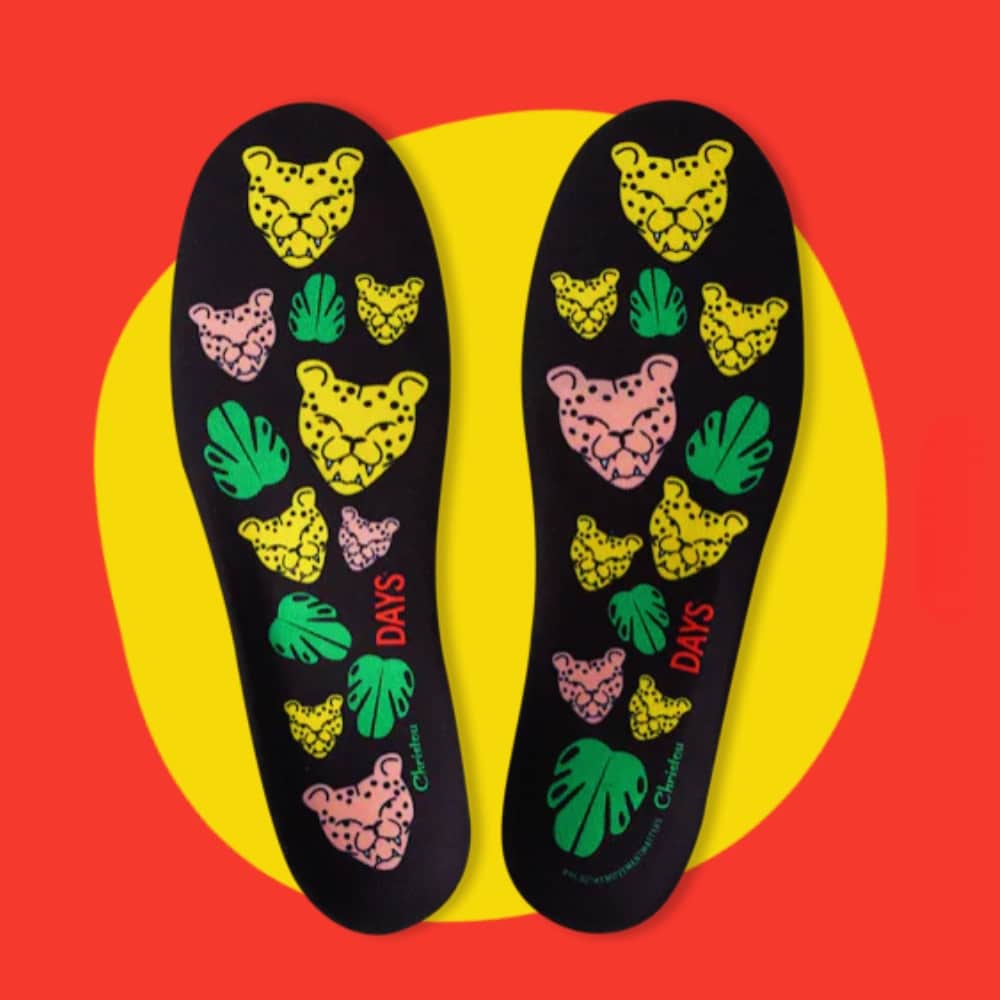Anatomical Kids Insoles Cheetahs Comfy Black