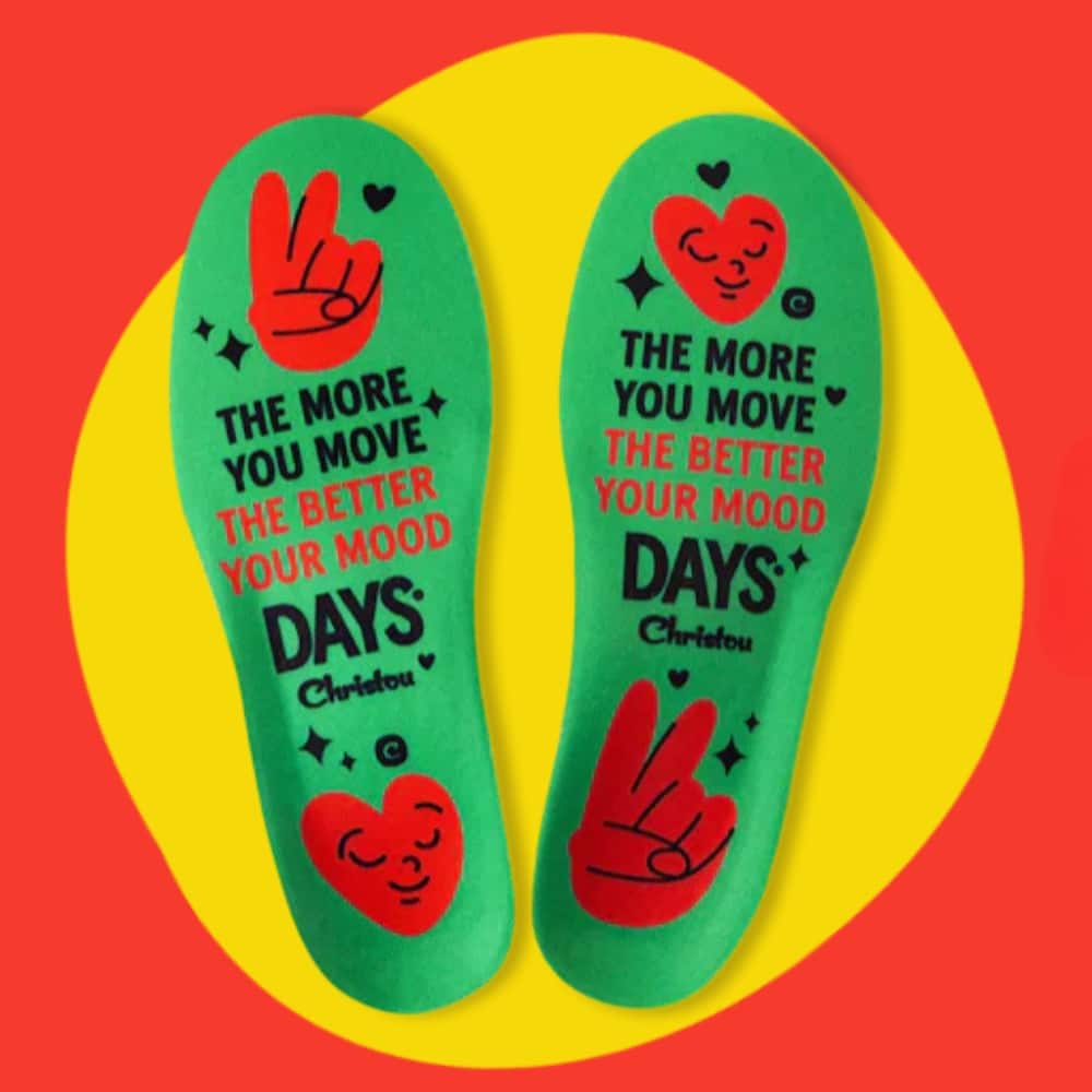 Anatomical Kids Insoles Move Your Mood Comfy Green