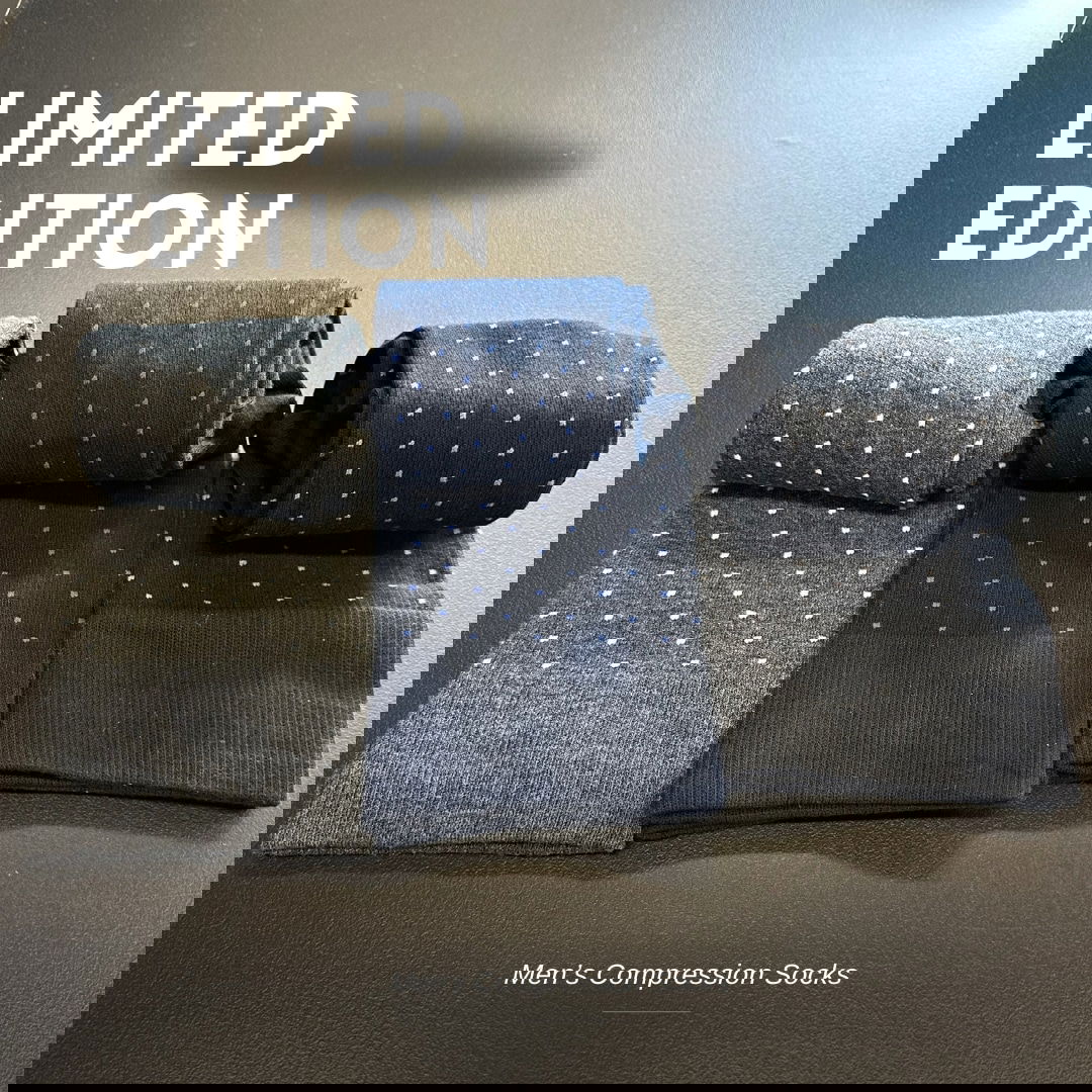 Men’s Compression Technology Socks Swiss Dots with Cotton