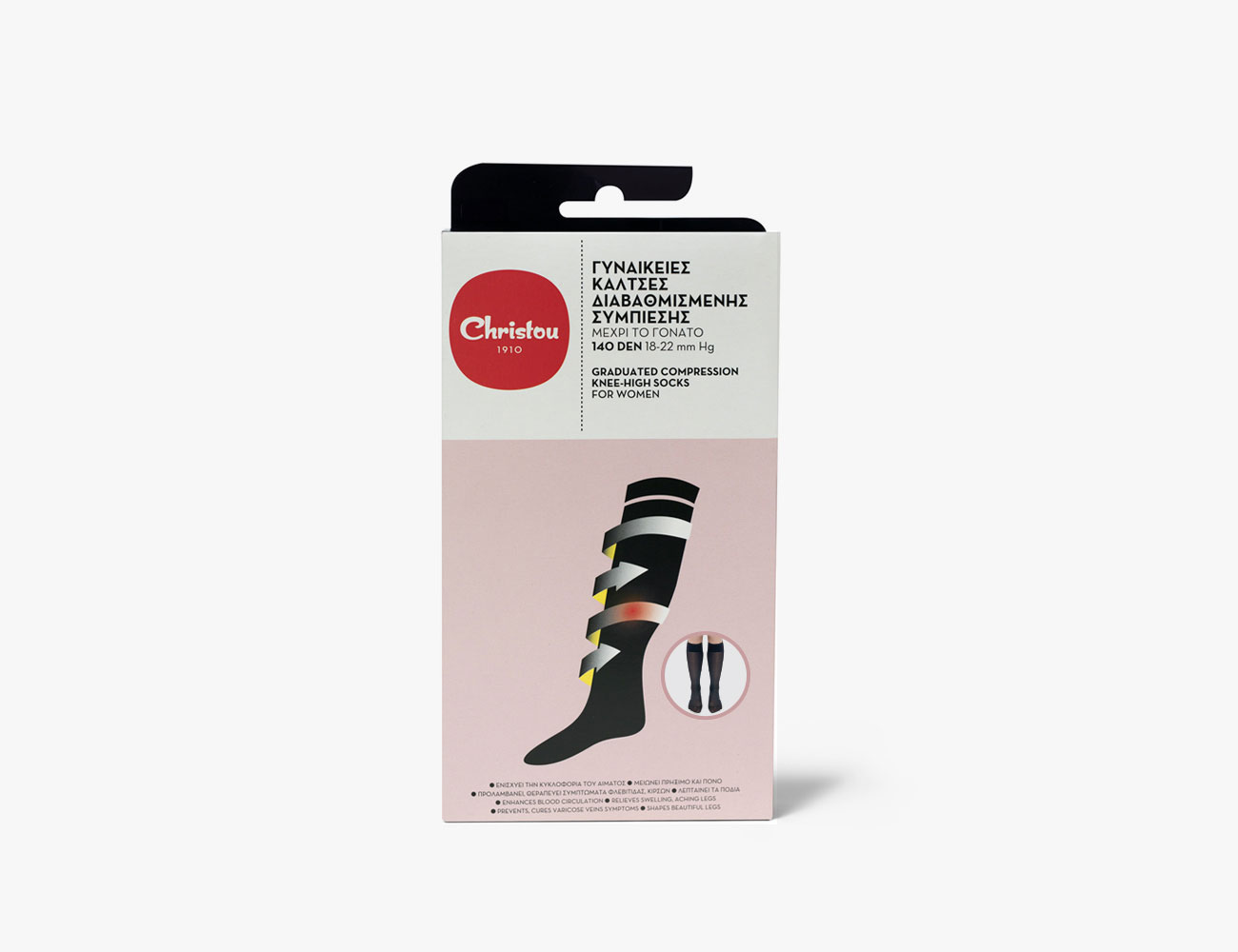 Graduated Compression Knee-High Socks for Women 140 DEN